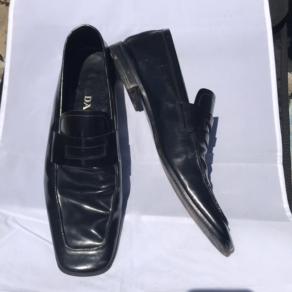 Prada men’s leather loafers
